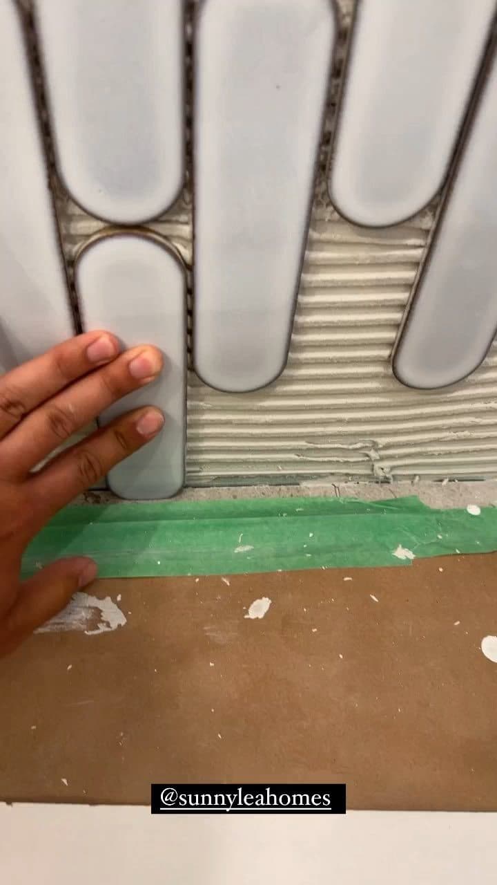 Tile Installation in Progress — Diamond Tiling