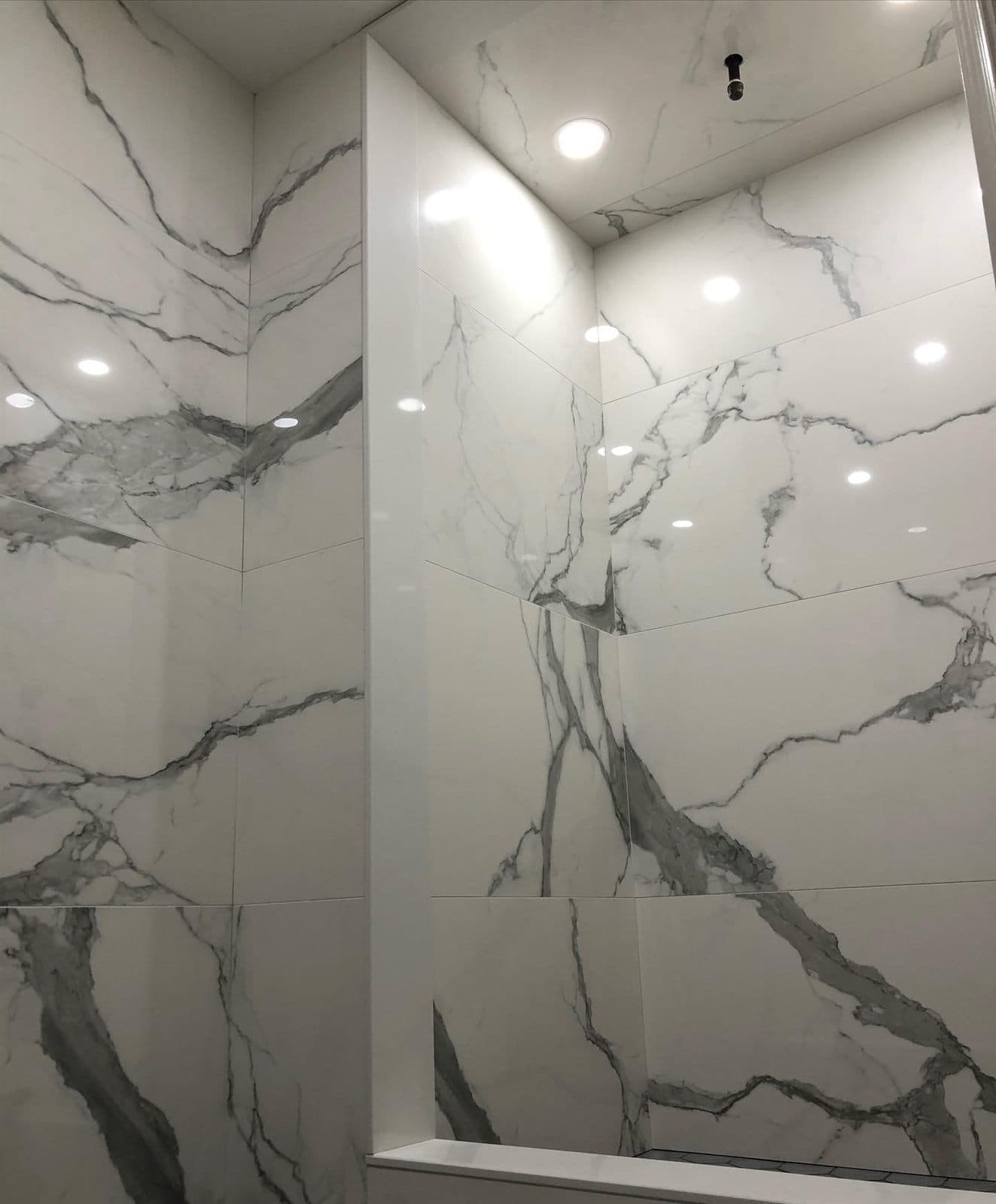 Book-Matched Porcelain Slab Wall — Porcelain Slabs in King West, Toronto