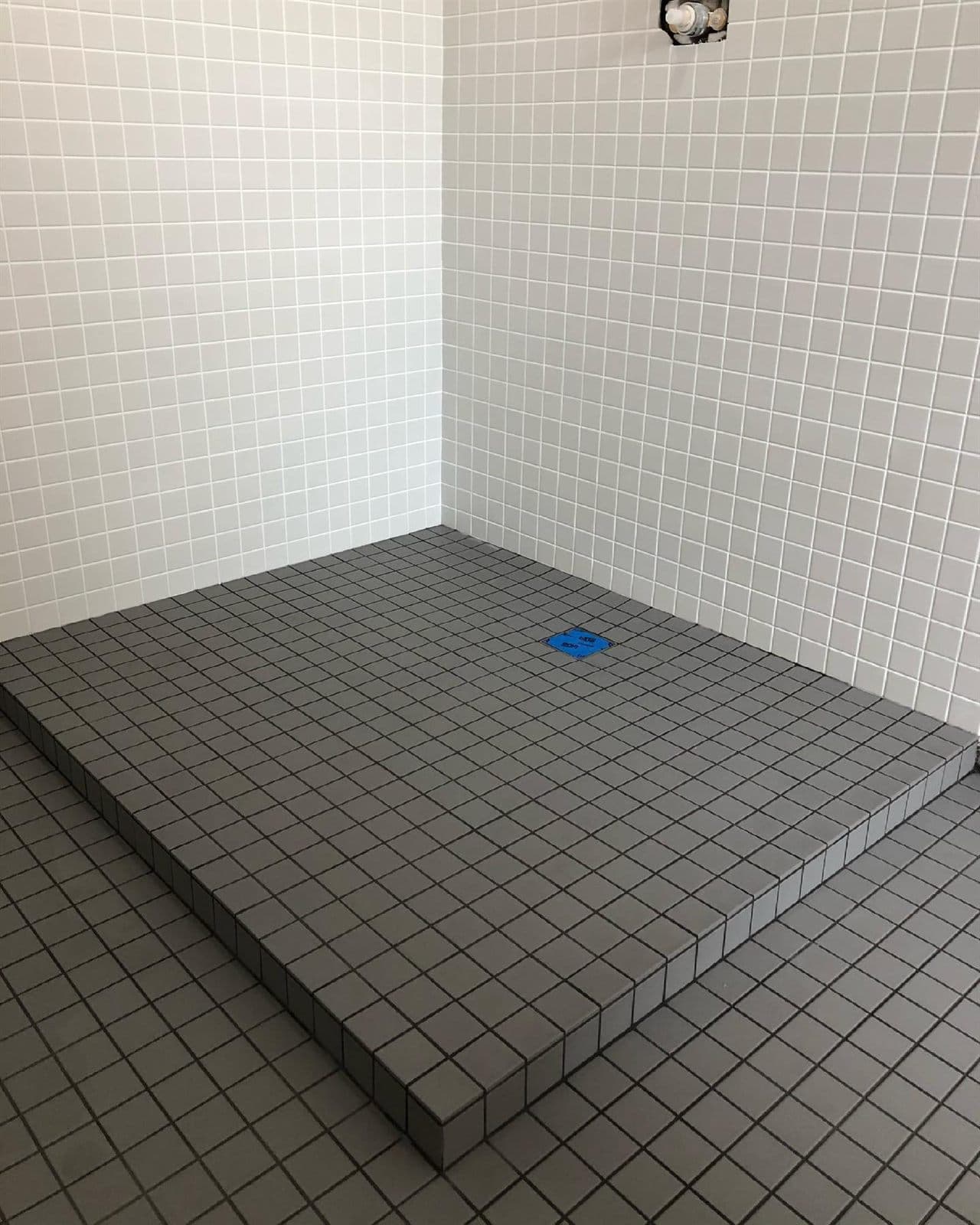 Grid-Tile Curbless Shower Pan — Showers in Toronto, ON
