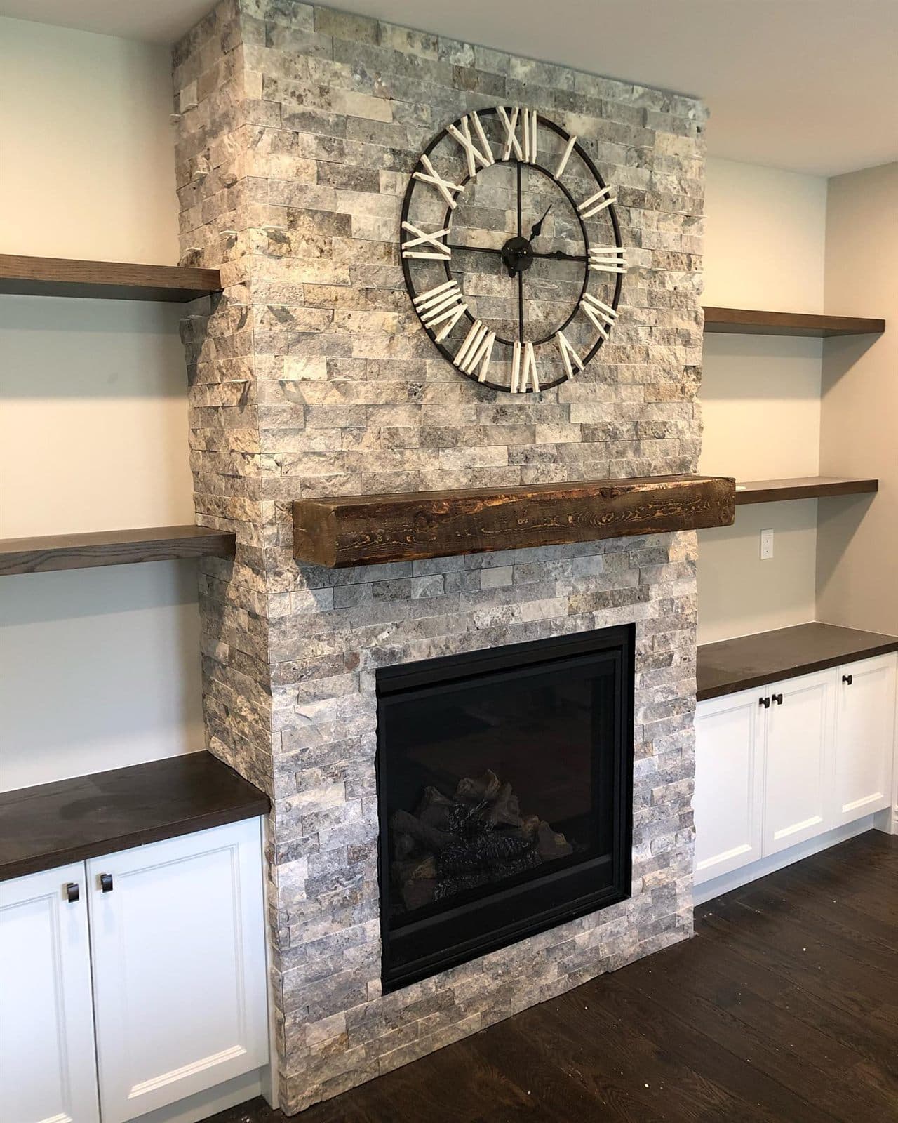 Stone Fireplace Feature — Custom Homes in Markham, ON
